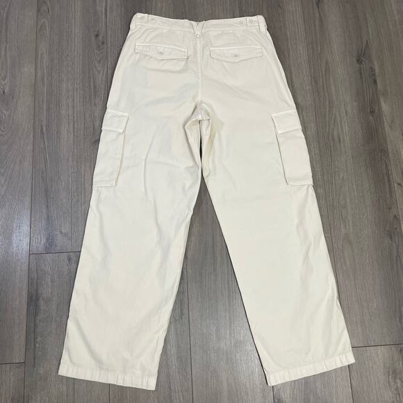 Madewell Low Slung Cargo Straight Leg Boho Trendy Pants US Women's 27 New - Picture 3 of 6